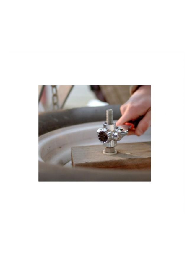 NIBEMINENT Multifunctional Wrench Silver/Red/Black - Image 5