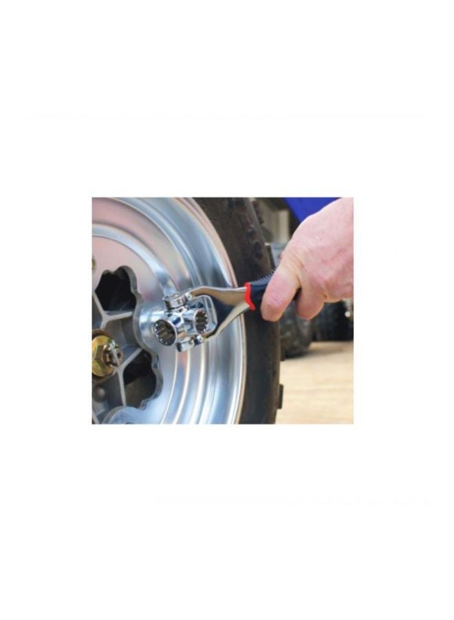 NIBEMINENT Multifunctional Wrench Silver/Red/Black - Image 2