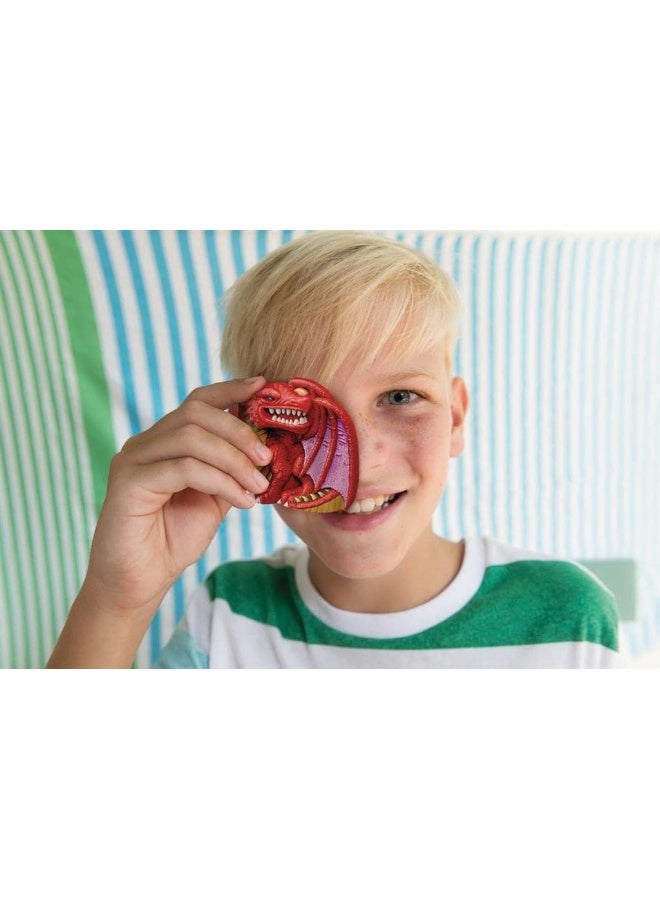 4m طقم 4M لصب وطلاء التنين ثلاثي الأبعاد – اصنع وطلِ اثنين من تماثيل التنين الجصية ثلاثية الأبعاد | أنشئ تنانين خيالية خاصة بك مع التألق والطلاء | نشاط حرفي STEM للأطفال من عمر 5 سنوات فما فوق | النموذج 00-04783 - Image 3