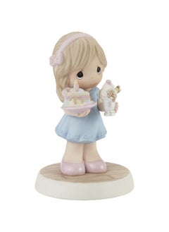Precious Moments Precious Moments Birthday Figurine | Hoping Your Birthday is Extra Sweet Bisque Porcelain Figurine | Gift for Mom, Grandma, Daughter | Birthday Cake | Happy Birthday Figurine | Hand-Painted  - Image 3