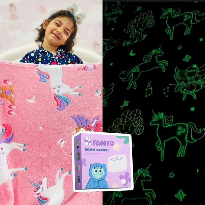 UNICORN FAIRY GLOW BLANKET FOR GIFTING FOR KIDS BIRTHDAY GIFT FOR 015 YRS AC BLANKET FOR CHILDREN RETURN GIFTS PARTY FAVOUR PERFECT FOR GIFTING FOR NIECENEPHEWSONDAUGHTER PINK