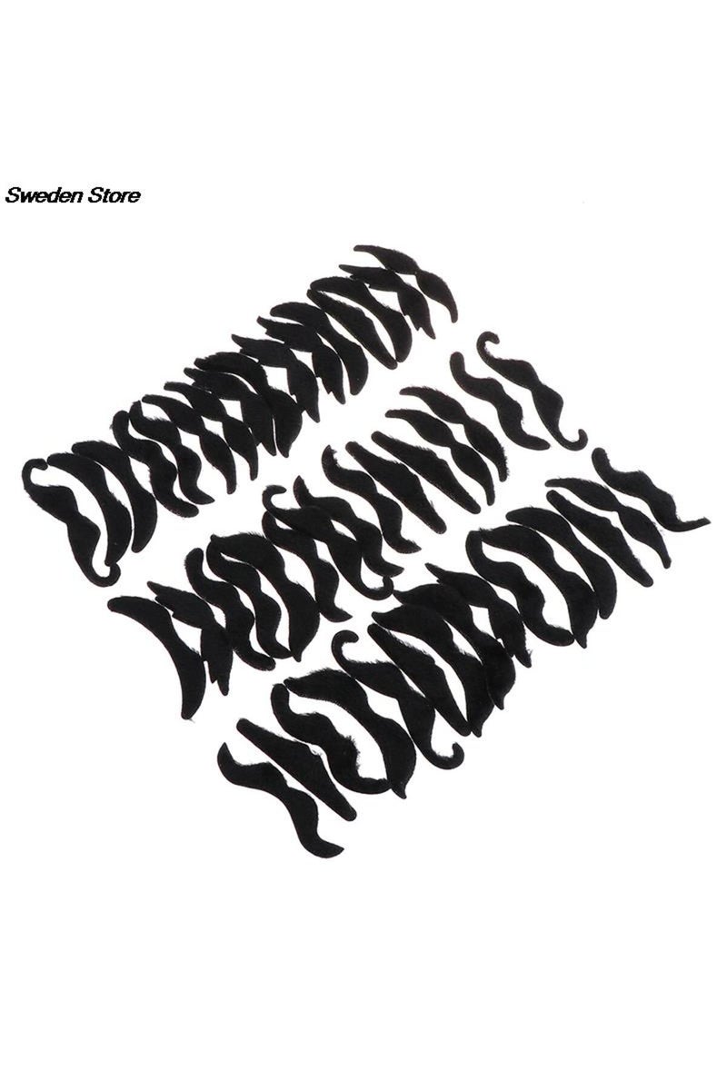 إيروريكس مجموعة من 48 قطعة من شوارب القراصنة المضحكة لحفلات التنكر، شوارب ولحية مزيفة للأطفال والكبار... - Image 3