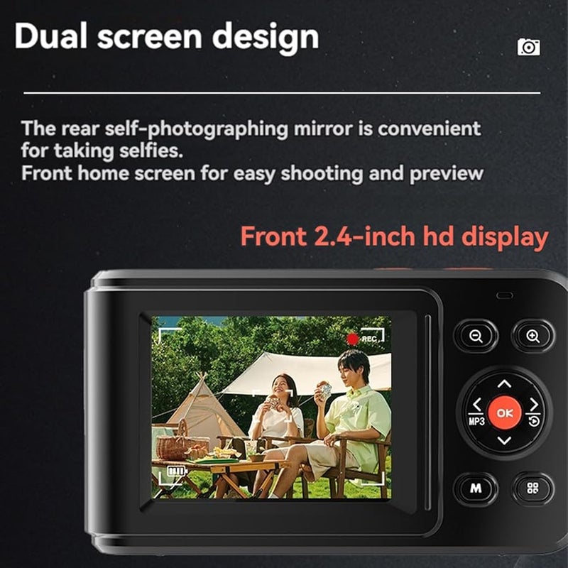 Blue Unisex Double Screen Digital Camera XJ02 Built In MP3 Multifunction Photography - Image 5