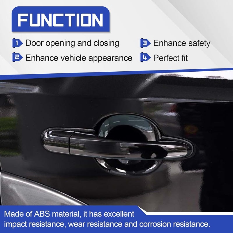 X4XZ Black Exterior Door Handles Set for 2005-2009 Hyundai Tucson - Front & Rear Drive & Passenger Side - Image 4