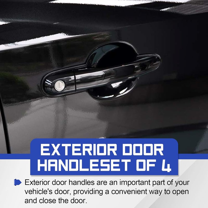 X4XZ Black Exterior Door Handles Set for 2005-2009 Hyundai Tucson - Front & Rear Drive & Passenger Side - Image 3