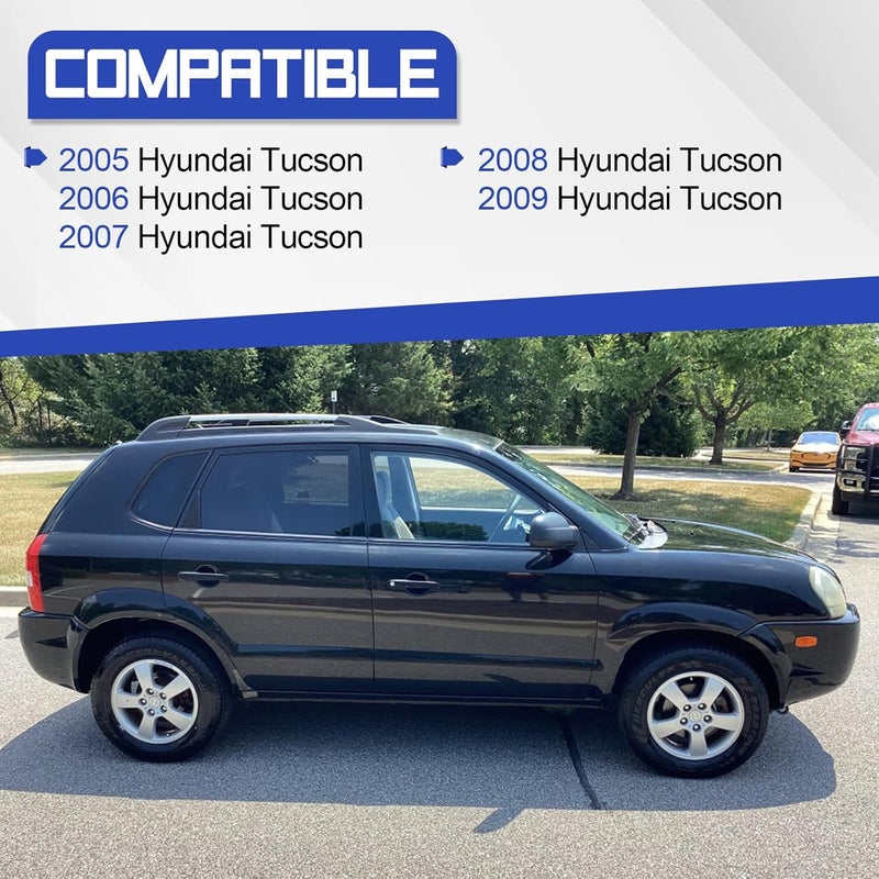 X4XZ Black Exterior Door Handles Set for 2005-2009 Hyundai Tucson - Front & Rear Drive & Passenger Side - Image 2