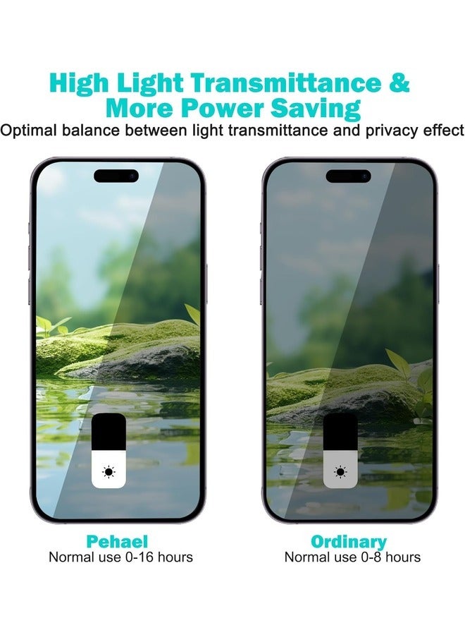 ELTRAZONE [3+3 Pack] Privacy Screen Protector for iPhone 16 Plus with Camera Lens Protector | Full Coverage Anti-Spy Tempered Glass Film | 9H Hardness | Enhanced Edge Protection | Easy Installation | Bubble Free [6.7 Inch] - Image 3