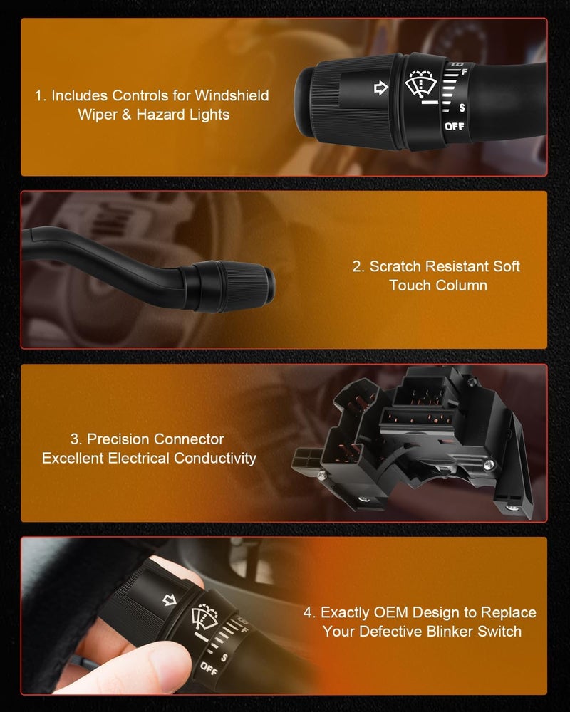 cciyu Turn Signal Switch Replacement for Ford F-Series (1992-1997) - Image 5
