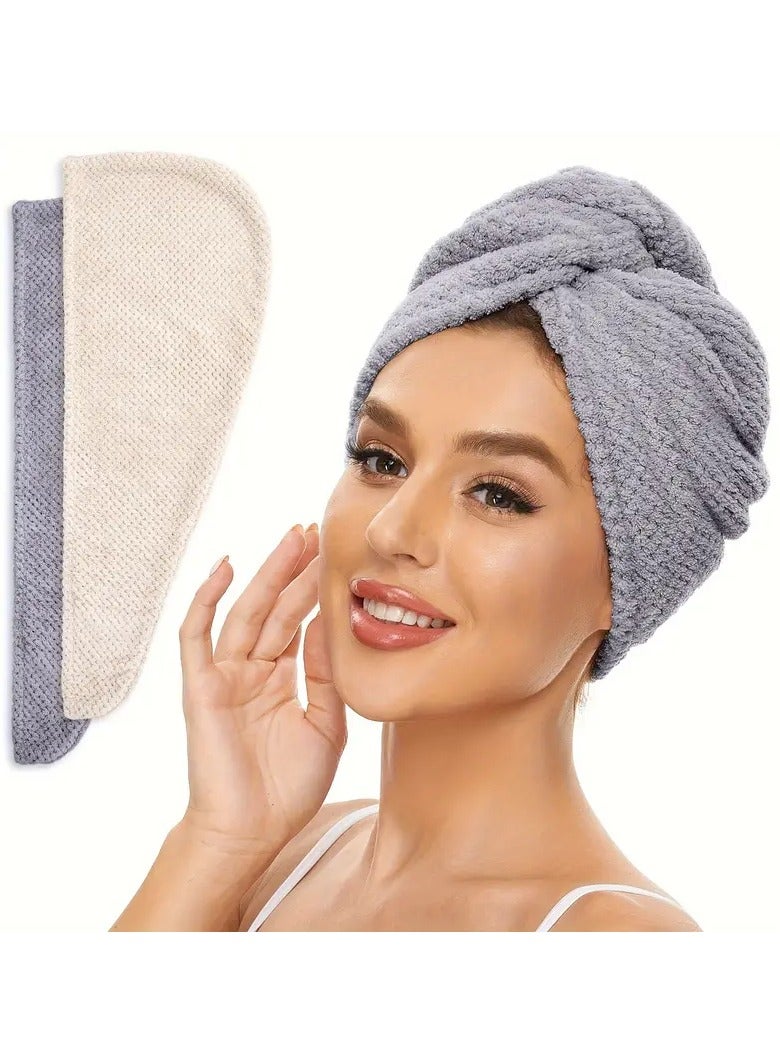 Goolsky Thickened Bath Cap, Quick-drying Hair Turban, Water Absorption Hair Drying Cap for All Hair Types - Image 5