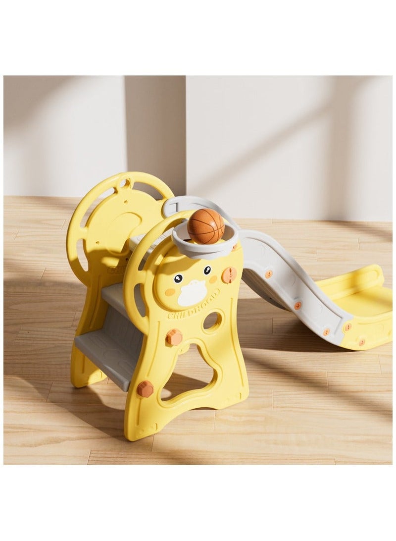 فول جوي زحليقة علي شكل بطه المبتكرة مع كرة سلة للأطفال - قابلة للطي - 149 × 78 × 50 سم (الموديل: FJY-06 - Image 5