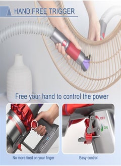 KASTWAVE Flexible Extension Hose Attachment Dusting Brush for Dyson V7 V8 V10 V11 V15 Outsize Vacuum Cleaner, Soft Dust Removal Brush, Cordless Handheld Vacuum Replacement Parts  - Image 2