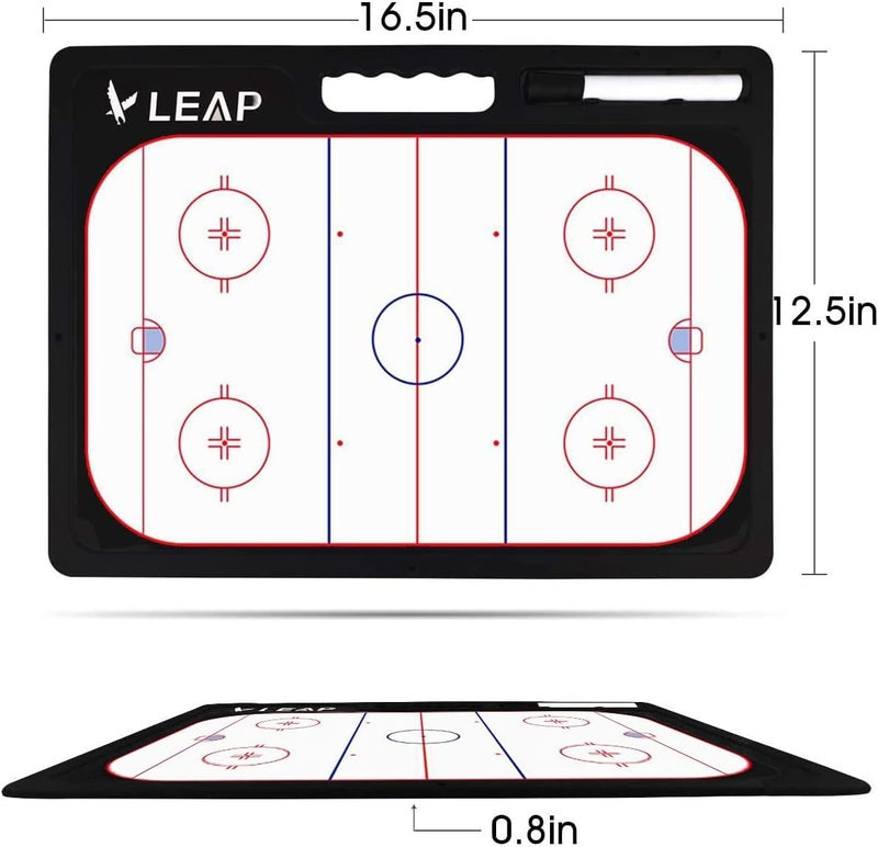LEAP Coach Board Premium Tactical Clipboard Two Sides with Full & Half Court Dry Erase Marker Board for Basketball, Baseball, Soccer, Football, Hockey - Image 2