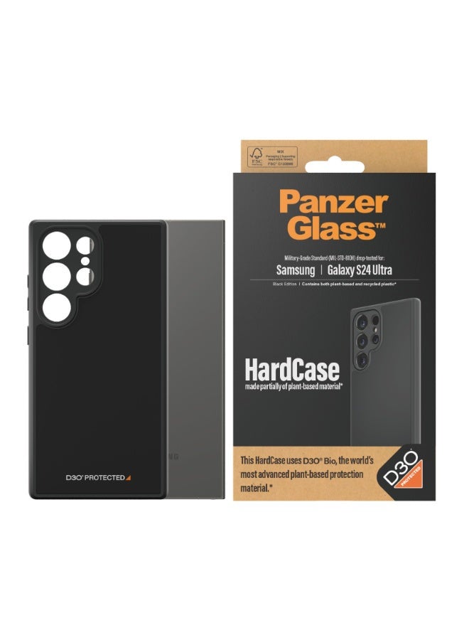 PanzerGlass HardCase with D3O Technology for Samsung Galaxy S24 Ultra| Impact & Drop Protection Back Cover, Anti-Scratch, Anti-FingerPrint, Slim & Lightweigt, Wireless Charging Compatible - Black - Image 2