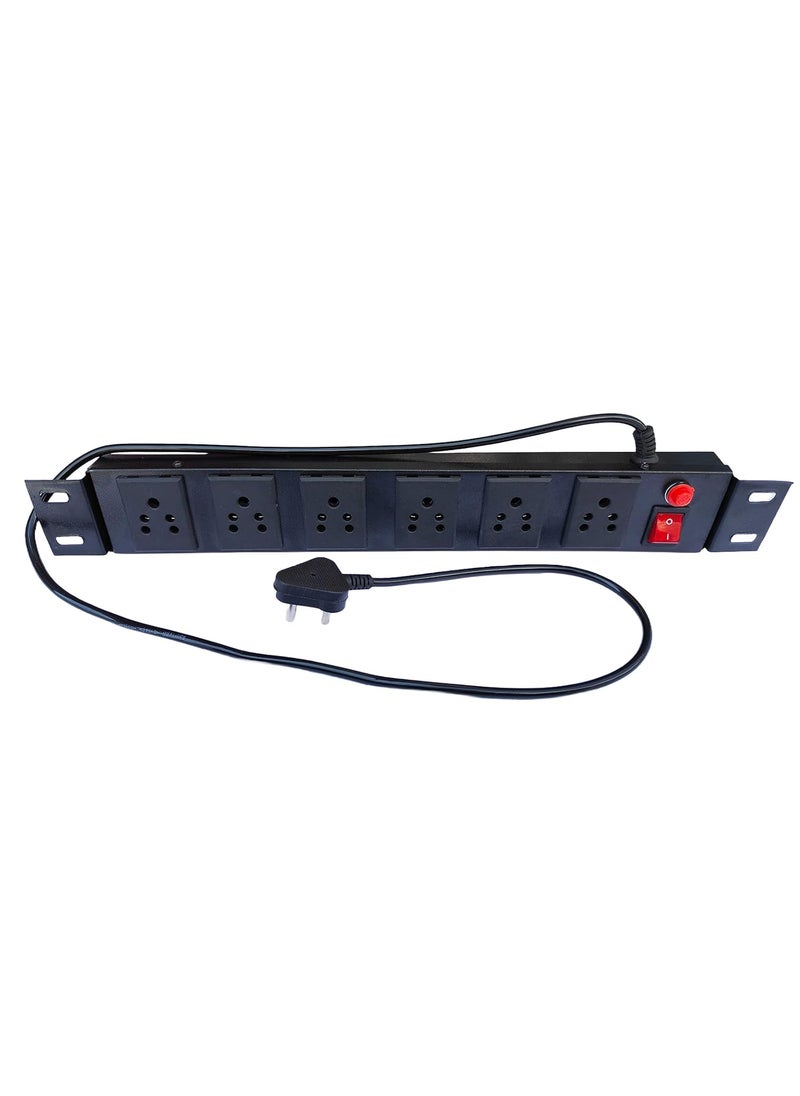 Generic KN GROUP INDIA Extension Cord Board Extension Cord Very Long Surge Protector With Fuse Commercial and Household Purpose Fuse Protector 6 Socket in 1 Switch Spike Guard Compact with Power Cord 125 mtr Black Pack of 1  - Image 1