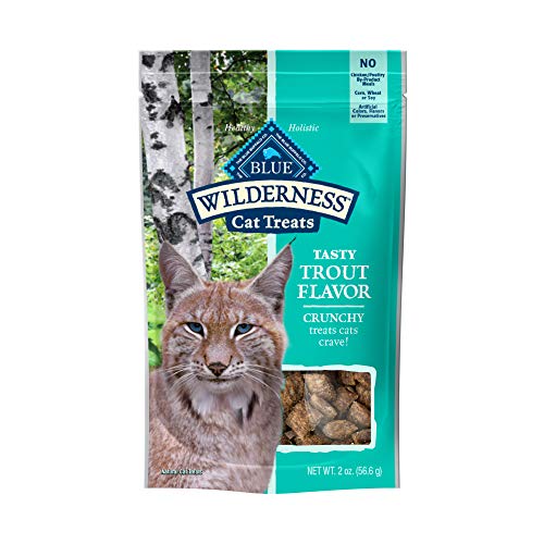 Blue Buffalo Wilderness High Protein Crunchy Cat Treats, Made With Natural Ingredients, Tasty Trout, 2-oz Bag (Pack of 12) - Image 1