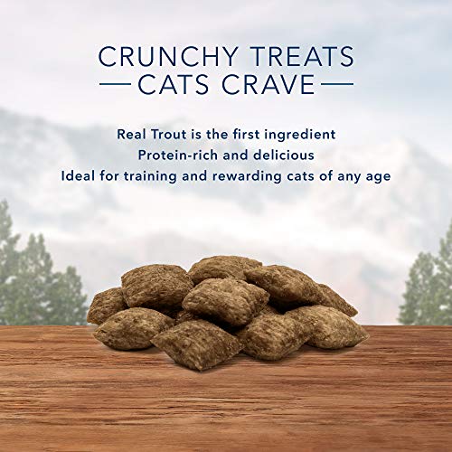 Blue Buffalo Wilderness High Protein Crunchy Cat Treats, Made With Natural Ingredients, Tasty Trout, 2-oz Bag (Pack of 12) - Image 3