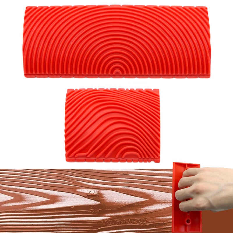 LUTQ 2 Pack Wood Grain Tool - Natural Woodgrain Maker for Decorative Painting Premium Wood Graining Tool Set Enhance Your DIY Projects with Wood Grain Patterns - Image 1
