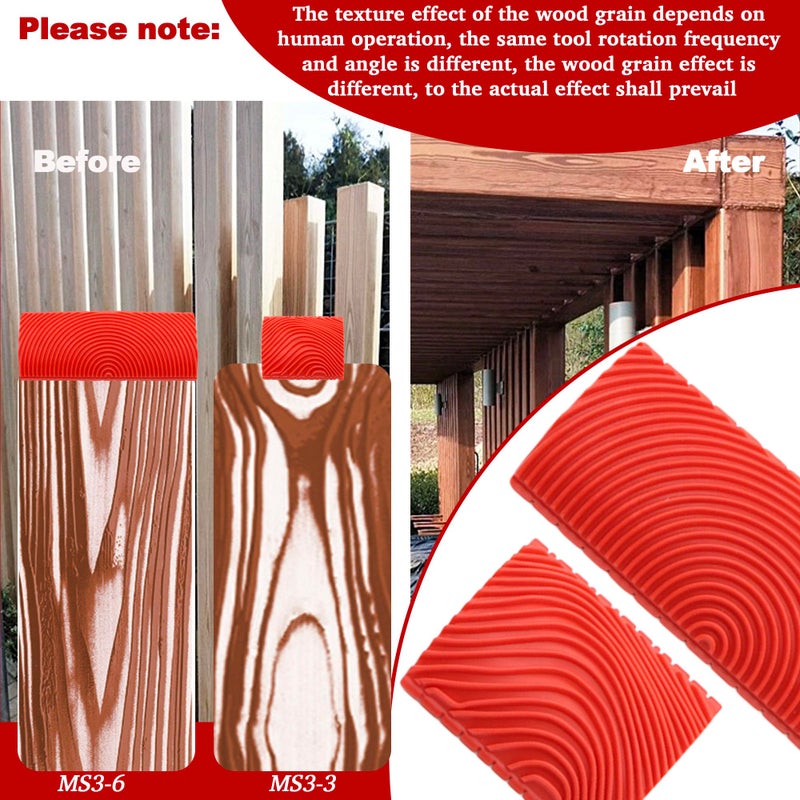 LUTQ 2 Pack Wood Grain Tool - Natural Woodgrain Maker for Decorative Painting Premium Wood Graining Tool Set Enhance Your DIY Projects with Wood Grain Patterns - Image 5