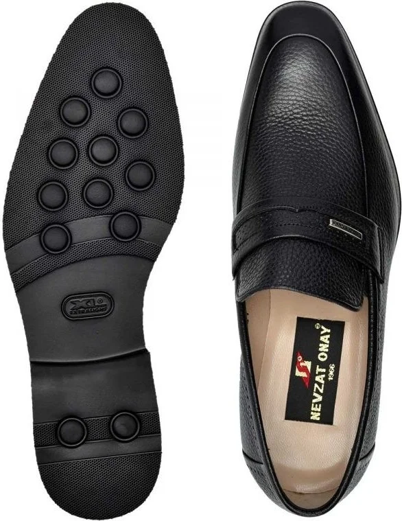 نيفزات اوناي Genuine Leather Black Casual Loafer Men's Shoes -10923-
