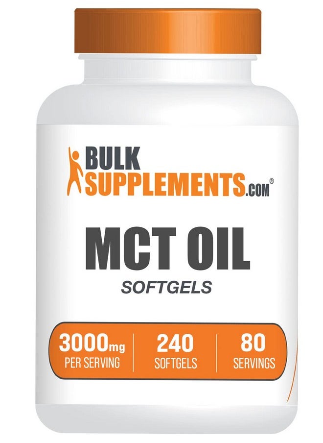 BULKSUPPLEMENTS.COM - Mct Oil Softgels Medium Chain Triglyceride Mct Coconut Oil Capsules 3 Mct Oil Capsules Per Serving Keto Pills 80Day Supply Mct Oil Pills 240 Softgels - Image 1