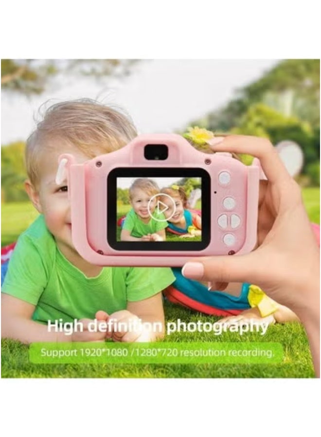 JAJEEK Kids Digital Camera for Girls (Pink) – HD Video Camera with 5 Built-in Games, Filters, Photo Effects & Music, Rechargeable Mini Camera for Kids Aged 3–10, Ideal Birthday, Christmas & Holiday Gift - Image 3