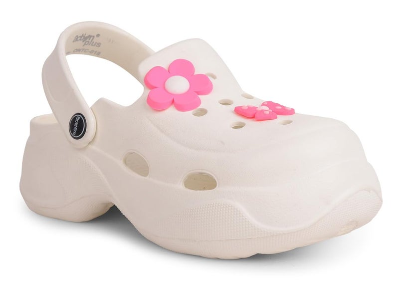 Action Women's Premium Extra Comfortable Clogs-ONTC-18 White-5 - Image 4