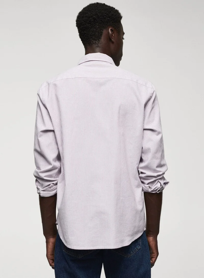 Mango Man Stripe Regular Fit Shirt
