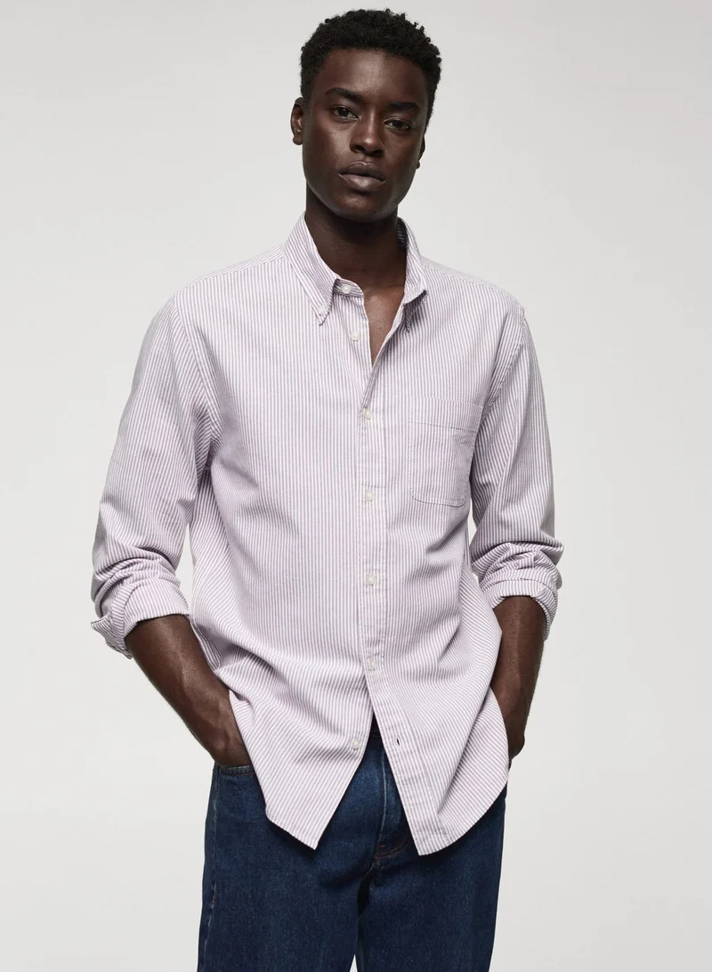 Mango Man Stripe Regular Fit Shirt