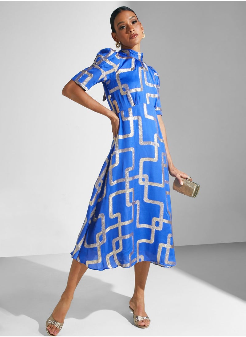 Closet London - Tie Detail Dress - Image 1