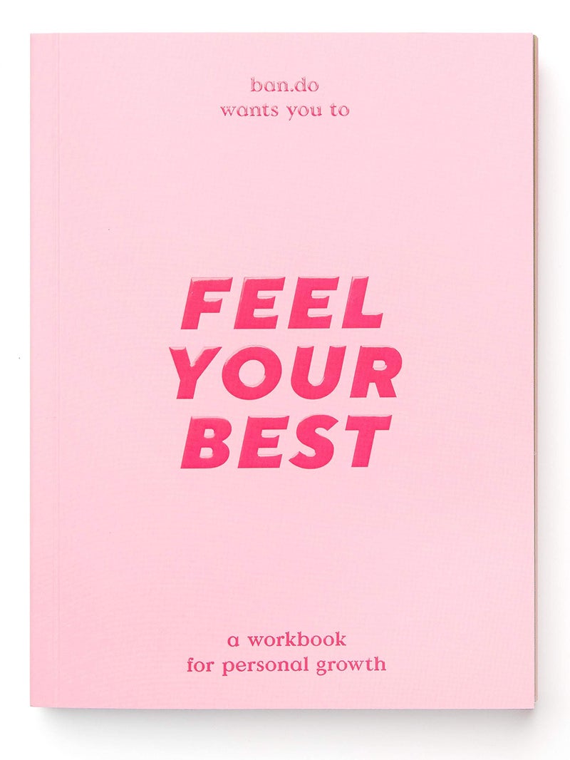 Ban.do Wellness Workbook, Guided Journal with Over 280 Pages, Mindfulness Journal Includes Sections on Goals/Exploration/Action/Relaxation and Daily Check-ins, Feel Your Best (Pink) - Image 1