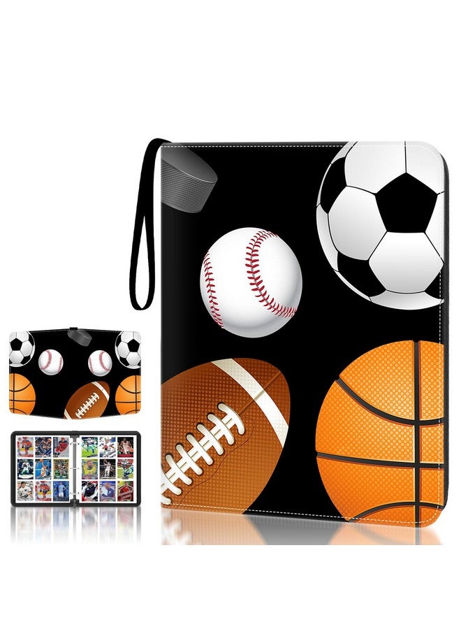 HESPLUS HESPLUS Sports Card Binder 900 Pockets, 50 Sleeves Large Baseball Binder 3 Ring Zipper Trading Cards Holder 9 Pocket, Sport Card Collection Book Storage Organizer, Album Folder Protector Collector  - Image 1