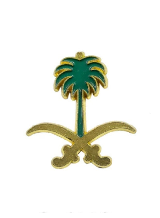 Saudi National Day Theme Sticker for Mobile or Any Smooth Surface Palm and Swords Sign 3cm Height - Image 1