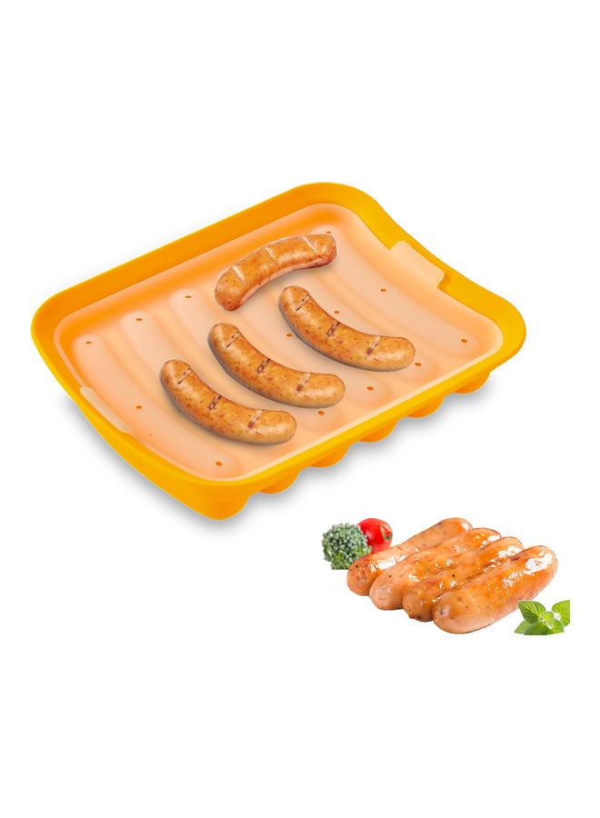 Loquat Non Stick Silicone Sausage Mould Yellow 17.5x14.0x3.0cm - Image 1