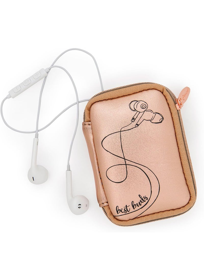 Miamica Miamica Womens Best Ear Bud Case Rose Gold One Size  - Image 1