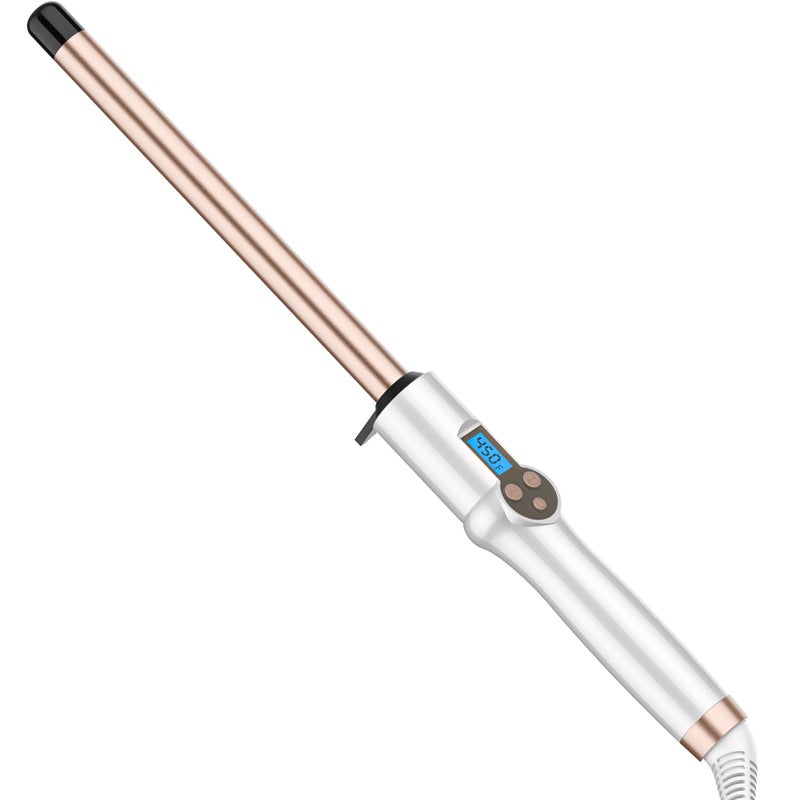 HOSON 3/4 Inch Curling Wand for Long Hair,19mm Ceramic Wand Curling Iron Extra Long Barrel, Dual Voltage, 10 Temps - Image 1