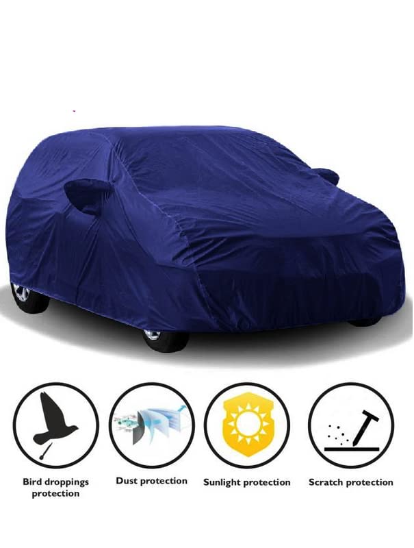 Carigiri Blue Car Body Cover for Honda City ZX [2005-2008](Triple Stitched,Mirror Pockets,UV Resistant,Dustproof)(Models-2005, 2006, 2007, 2008) - Image 3