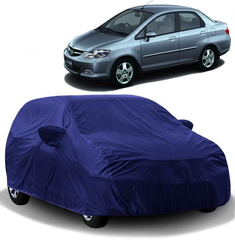 Carigiri Blue Car Body Cover for Honda City ZX [2005-2008](Triple Stitched,Mirror Pockets,UV Resistant,Dustproof)(Models-2005, 2006, 2007, 2008) - Image 1