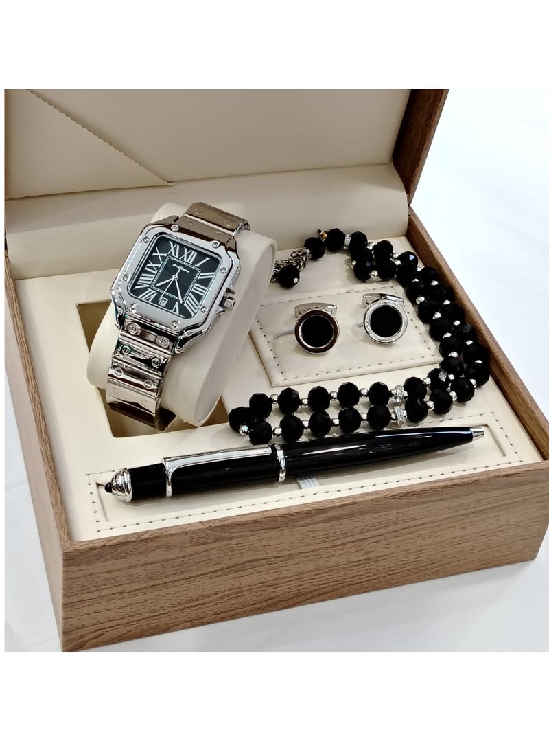 أس أه طقم ساعه رجالي من اربع قطع