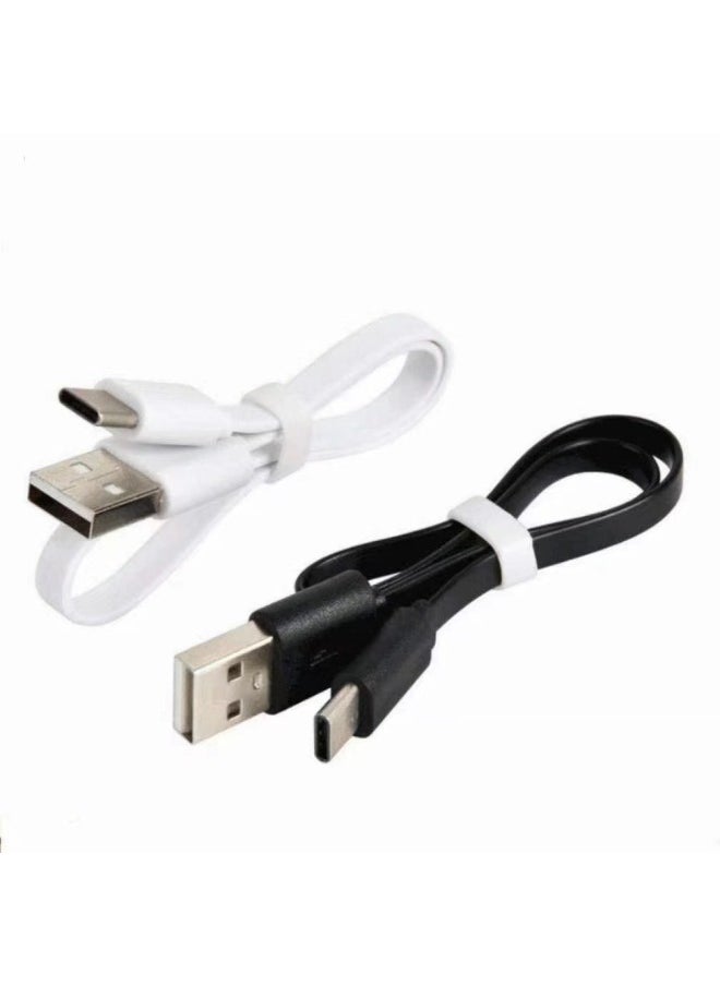 ماركة غير محددة كابل شحن الطاقة المحمول من المصنع مباشرة كابل نودلز مسطح كابل طاقة USB كابل بيانات أندرويد Typec - اللون: أبيض - الطول: 【 0.2 متر أندرويد】1A خط نودلز  - Image 3