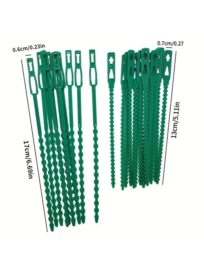 49 Pcs 13cm Green Garden Tie Straps Plastic Coated Fishbone Design Plant Support - Image 3