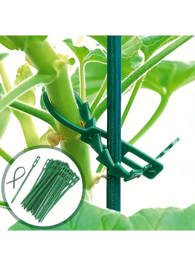 49 Pcs 13cm Green Garden Tie Straps Plastic Coated Fishbone Design Plant Support - Image 4