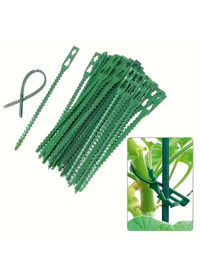 49 Pcs 13cm Green Garden Tie Straps Plastic Coated Fishbone Design Plant Support - Image 5