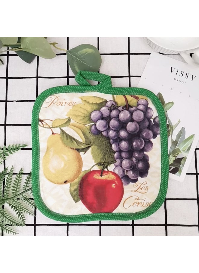 Generic - Source Manufacturers Original Single Absorbent Zakka Nordic Fabric Absorbent Coaster Meal Pad Pot Pad Heat Insulation Pad-Color:Red Pear-Specifications:17*17 - Image 1