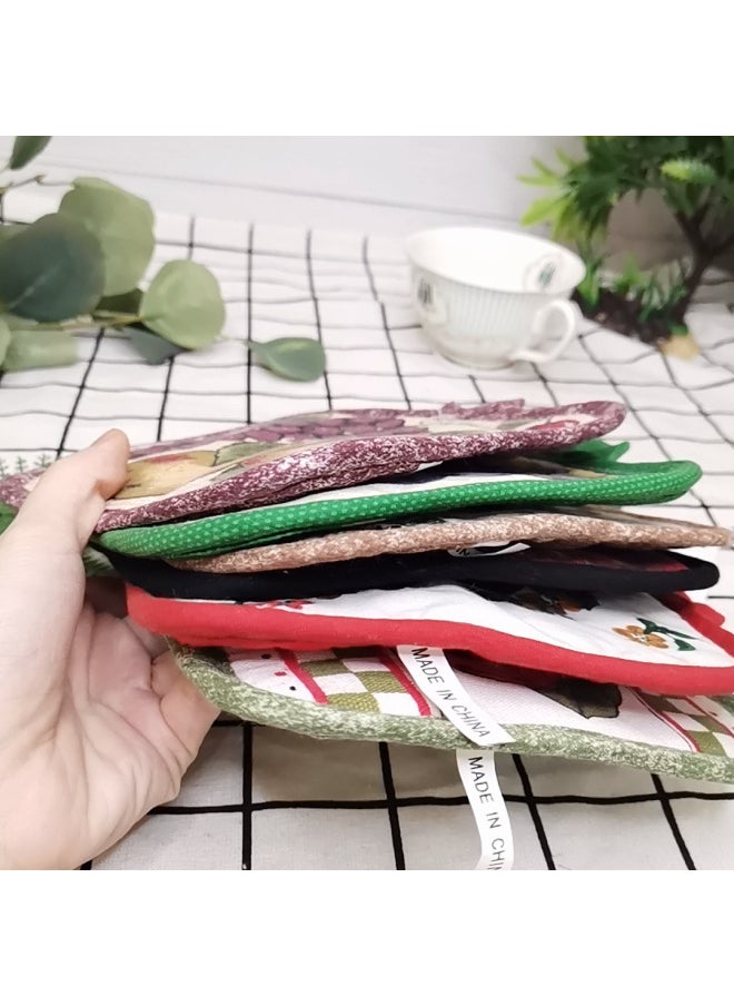Generic - Source Manufacturers Original Single Absorbent Zakka Nordic Fabric Absorbent Coaster Meal Pad Pot Pad Heat Insulation Pad-Color:Red Pear-Specifications:17*17 - Image 1