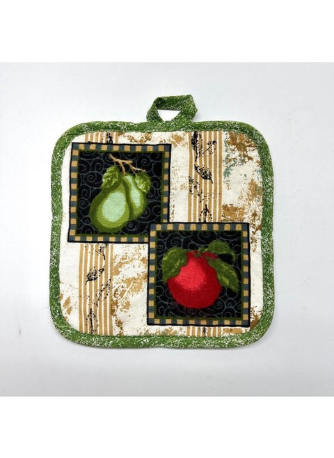 Source Manufacturers Original Single Absorbent Zakka Nordic Fabric Absorbent Coaster Meal Pad Pot Pad Heat Insulation Pad-Color:Red Pear-Specifications:17*17