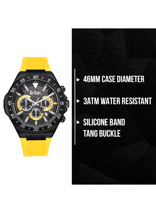 Lee Cooper Men's Silicone Multi Function Watch LC08003.657 - 46 mm