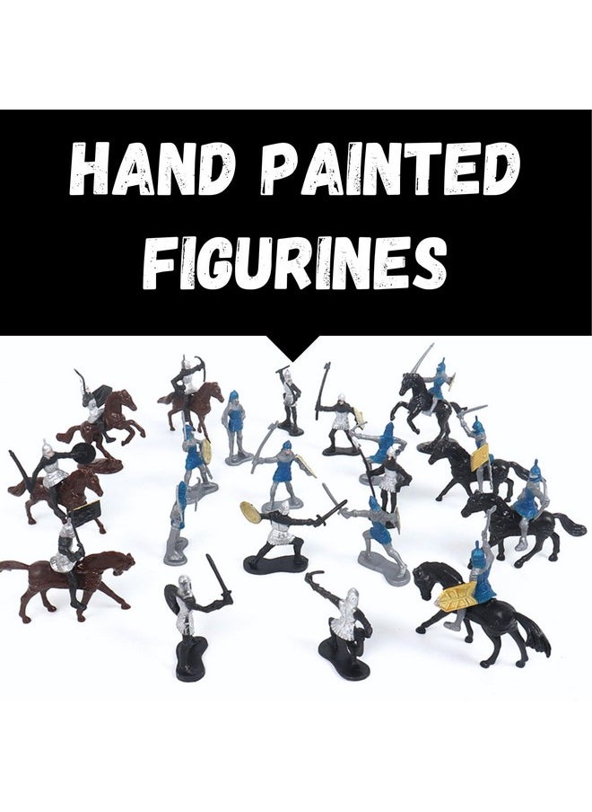 Liberty imports - Medieval Knights And Dragons Figures Playset - 42 Plastic Fantasy Soldier Figurines And Accessories Toys For Toddlers, Kids Imaginary Play Battles - Image 1