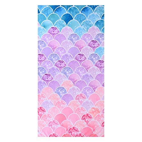 LIVILAN Little Mermaid Beach Towel 30 x 60 Soft Microfiber Quick Dry Absorbent Sand Free Lightweight for Kids Girls Women Ideal for Pool Travel Bath Perfect Mermaid Gifts