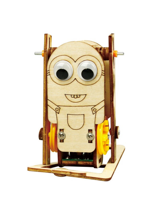 Smart Sensor Controlled Walking Robot Science Crafts Children's DIY Invention Kit Wooden Material Bagged Educational Toy For Teens-Color:Material Package (feeding Tool)  - Image 5