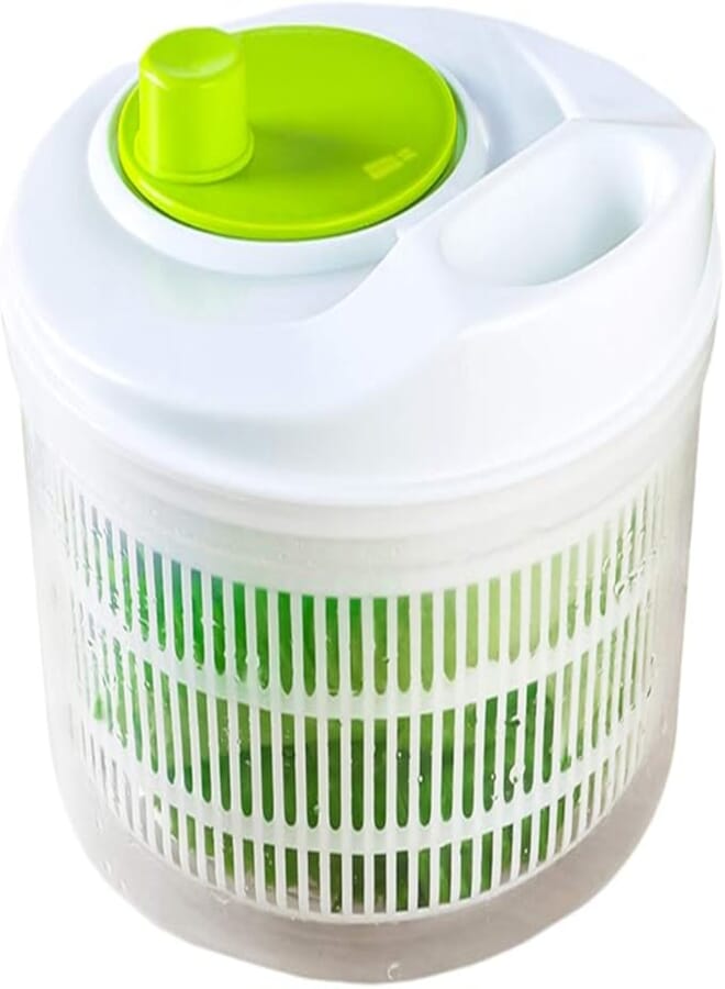 HEMOTON Spinner Keeper Lettuce Spinner Vegetable Washer Dryer With Salad Bowl Large Plastic Sieve Fruit Vegetable Washing Salad for Home Kitchen